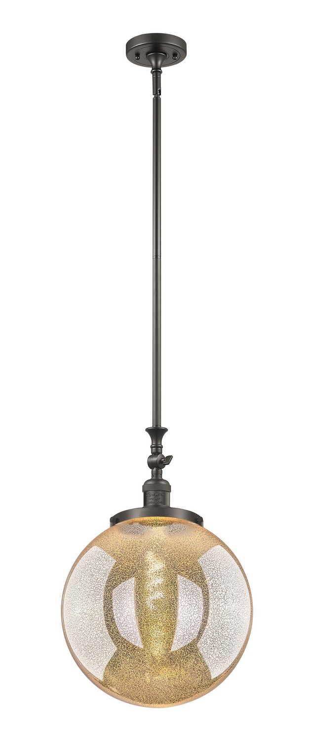 One Light Mini Pendant by Innovations - Franklin Restoration Collection, Oil Rubbed Bronze Finish - 206-OB-G208-14
