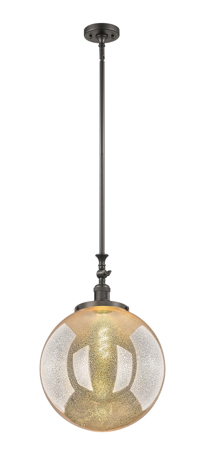 One Light Mini Pendant by Innovations - Franklin Restoration Collection, Oil Rubbed Bronze Finish - 206-OB-G208-16