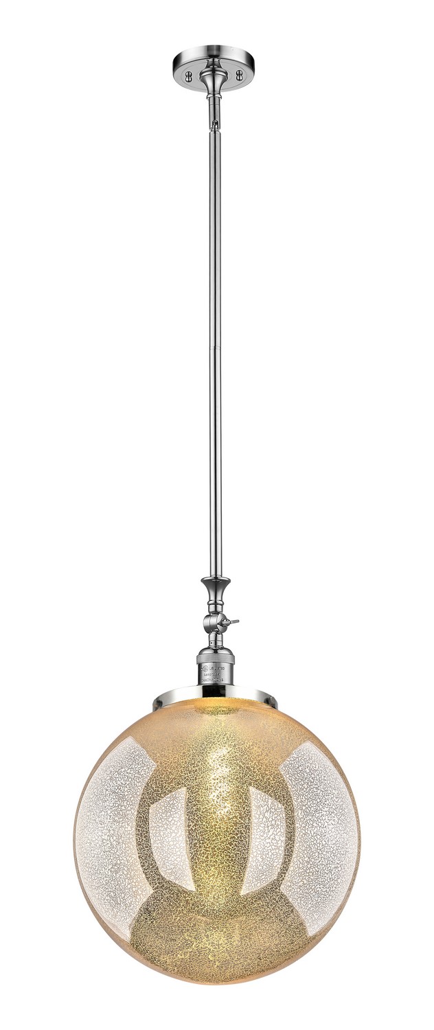 One Light Mini Pendant by Innovations - Franklin Restoration Collection, Polished Chrome Finish - 206-PC-G208-16