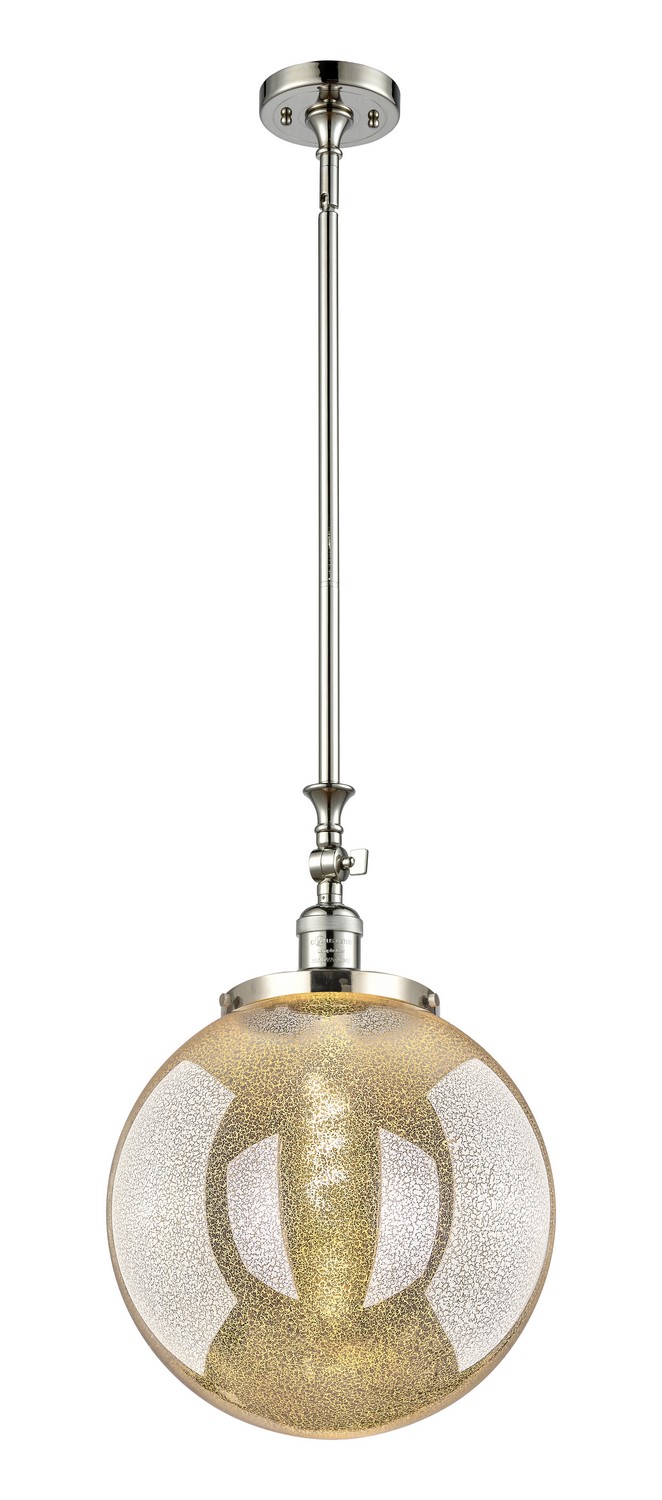 One Light Mini Pendant by Innovations - Franklin Restoration Collection, Polished Nickel Finish - 206-PN-G208-14
