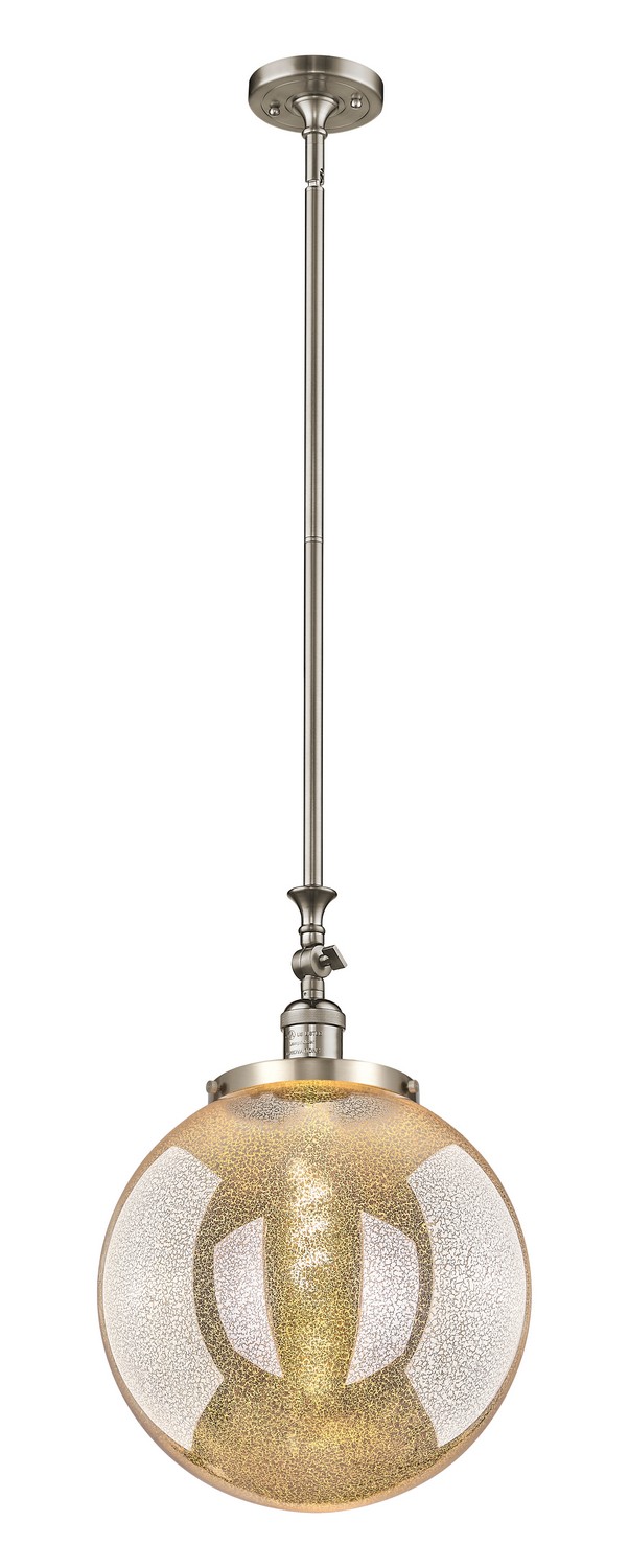 One Light Mini Pendant by Innovations - Franklin Restoration Collection, Brushed Satin Nickel Finish - 206-SN-G208-14