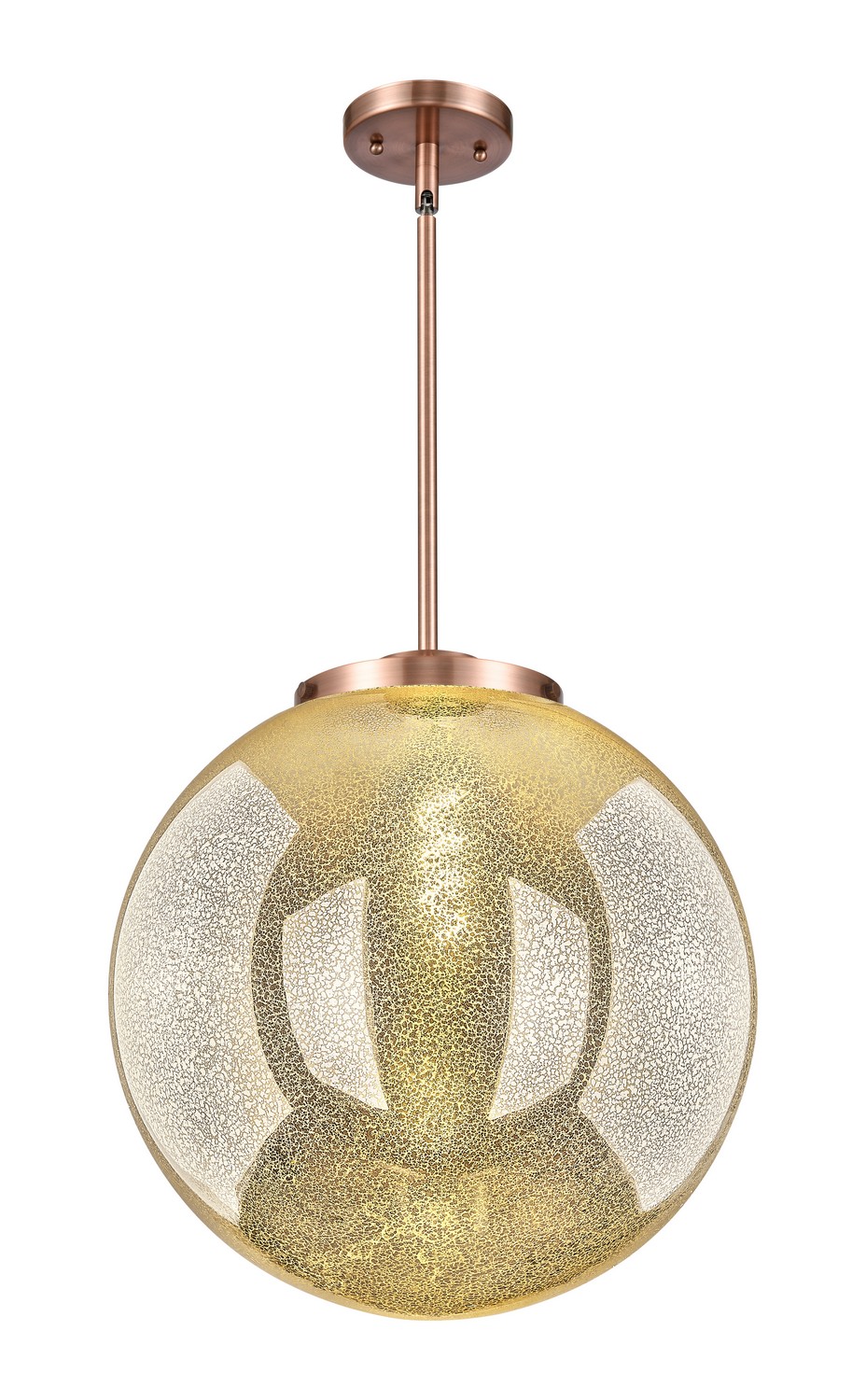 One Light Pendant by Innovations - Essex Collection, Antique Copper Finish - 221-1S-AC-G208-16