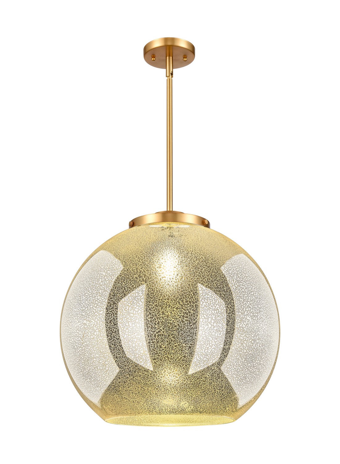 One Light Pendant by Innovations - Essex Collection, Satin Gold Finish - 221-1S-SG-G128-18