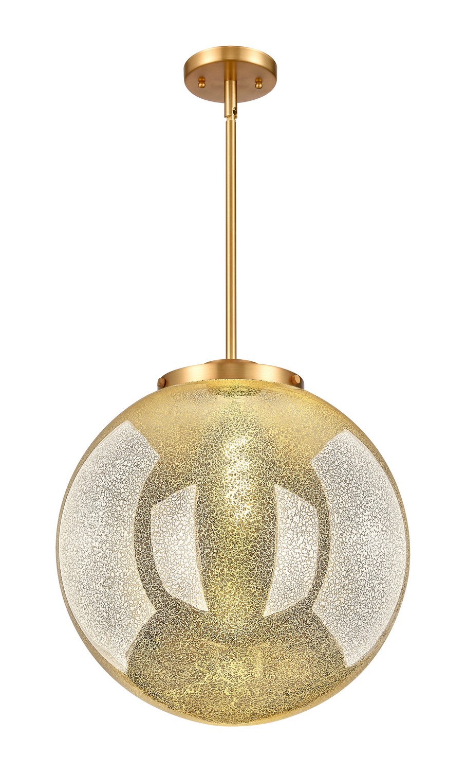 One Light Pendant by Innovations - Essex Collection, Satin Gold Finish - 221-1S-SG-G208-16