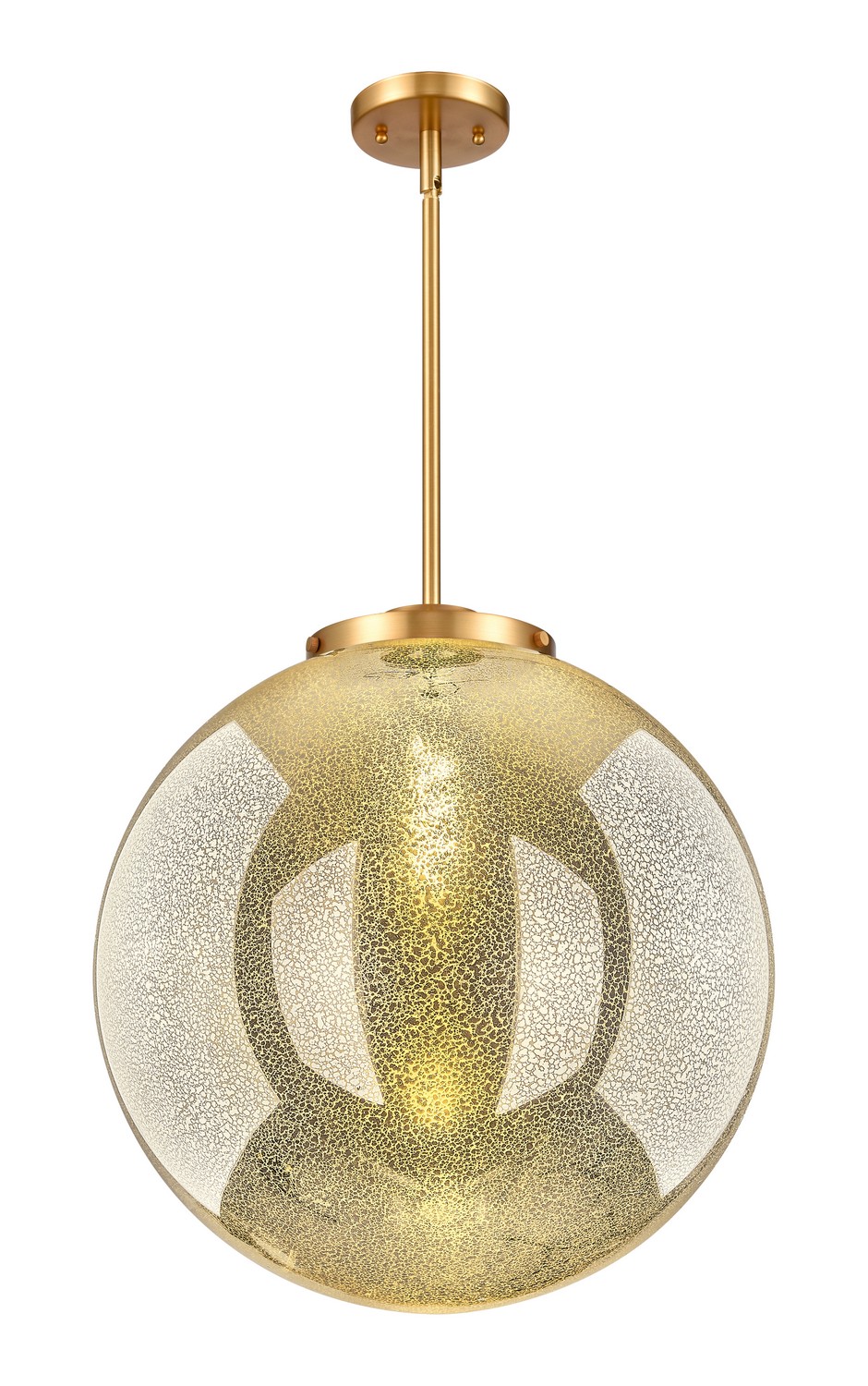 One Light Pendant by Innovations - Essex Collection, Satin Gold Finish - 221-1S-SG-G208-18