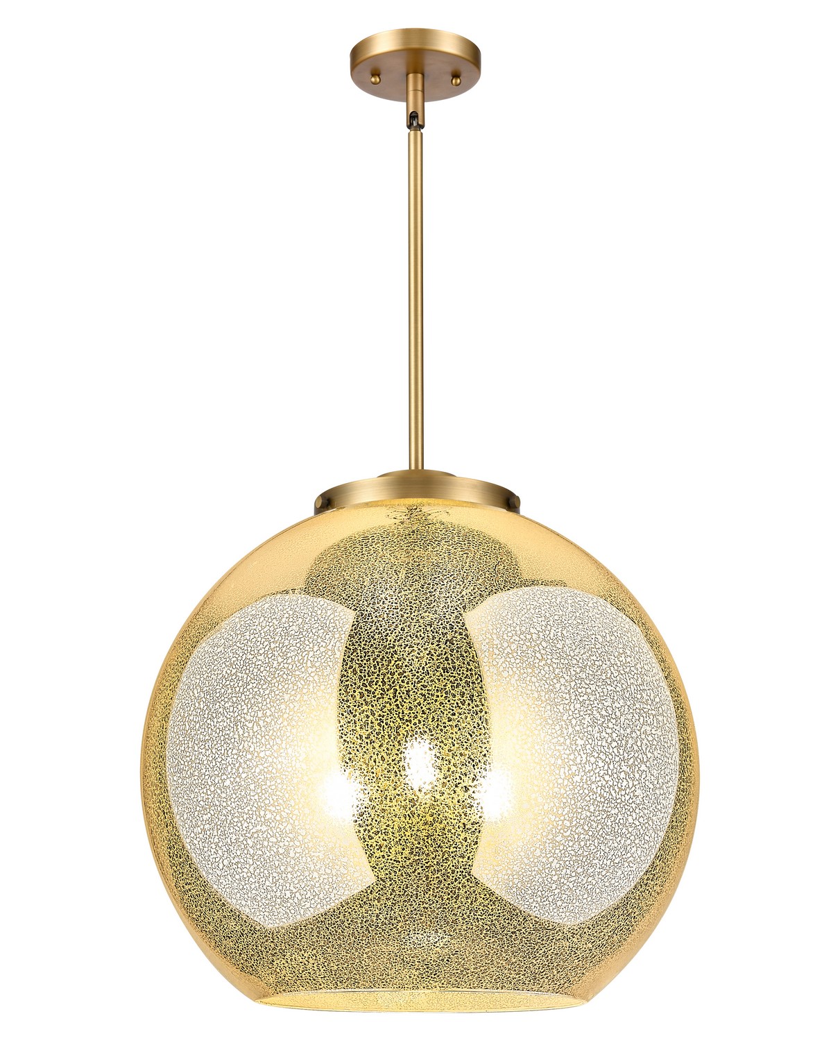 Three Light Pendant by Innovations - Essex Collection, Brushed Brass Finish - 221-3S-BB-G128-18