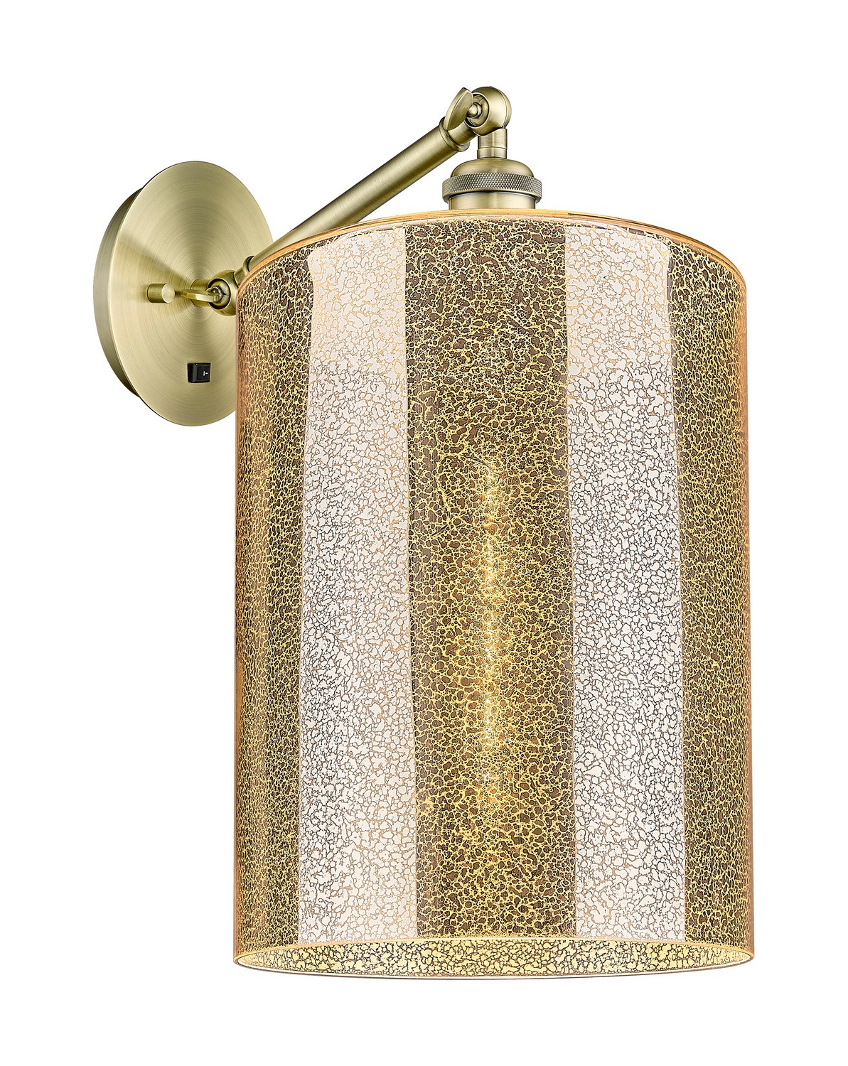 One Light Wall Sconce by Innovations - Ballston Collection, Antique Brass Finish - 317-1W-AB-G116-L