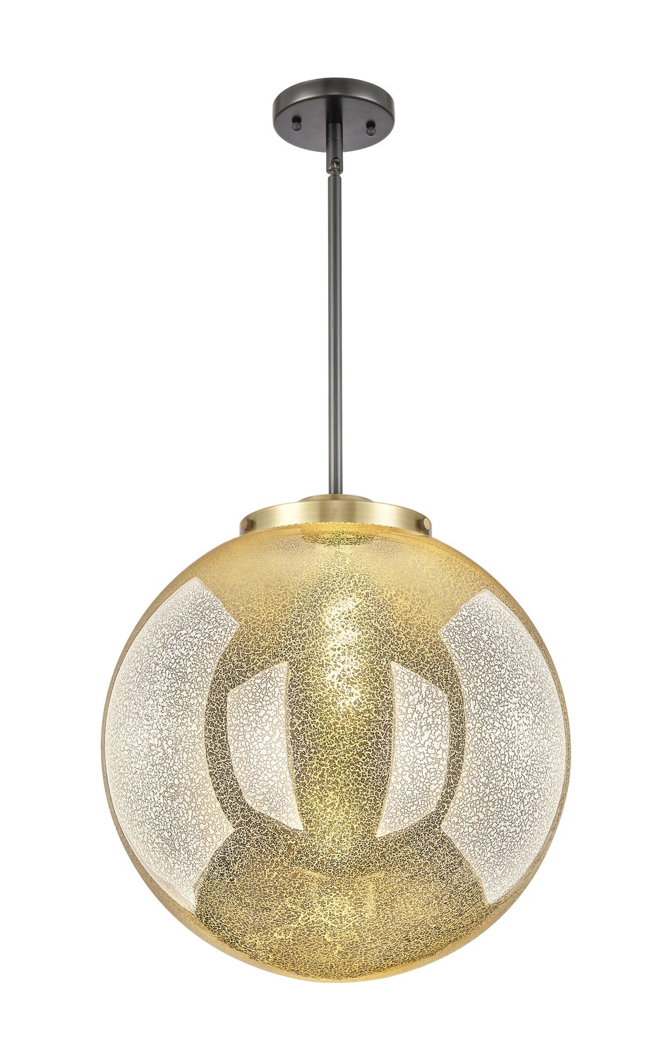 One Light Pendant by Innovations - Essex Collection, Black Antique Brass Finish - 221-1S-BAB-G208-16