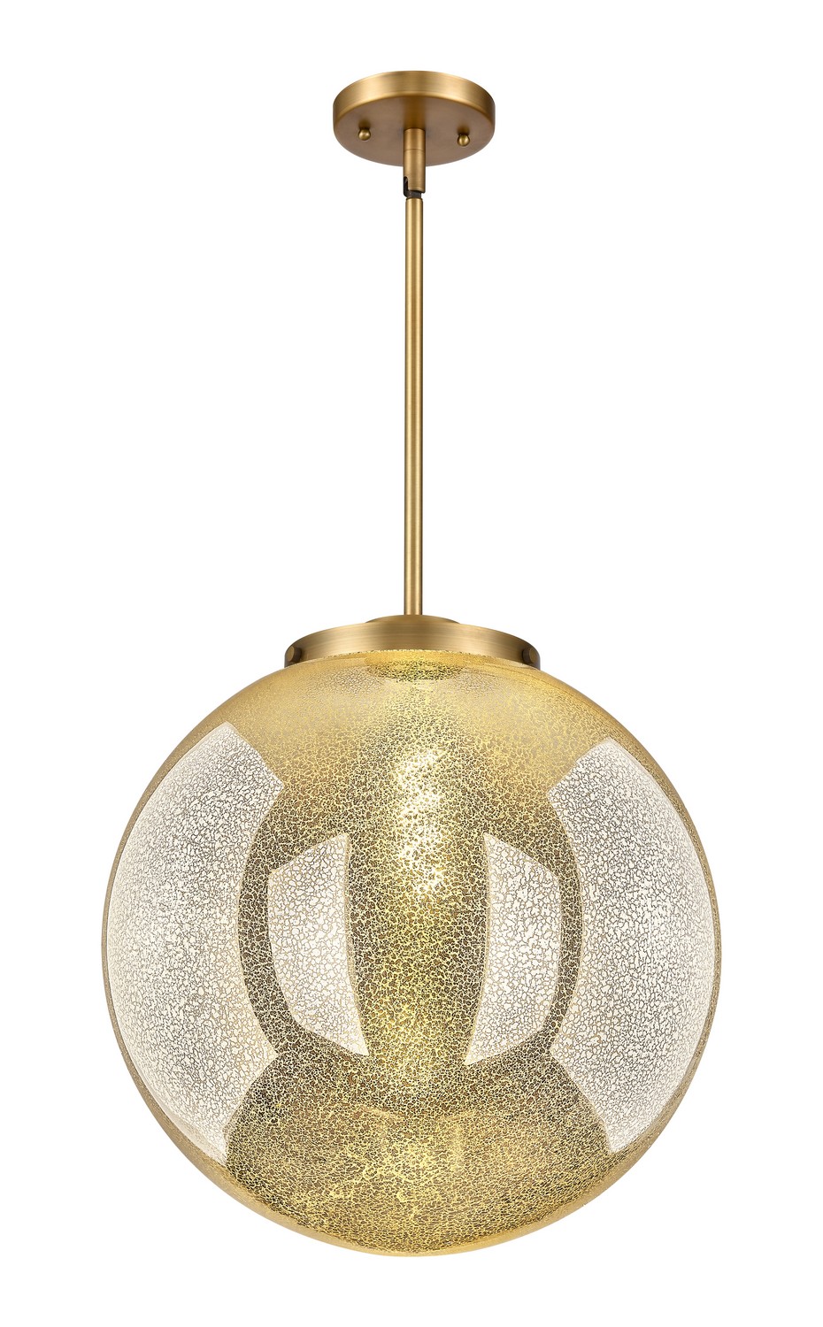 One Light Pendant by Innovations - Essex Collection, Brushed Brass Finish - 221-1S-BB-G208-16