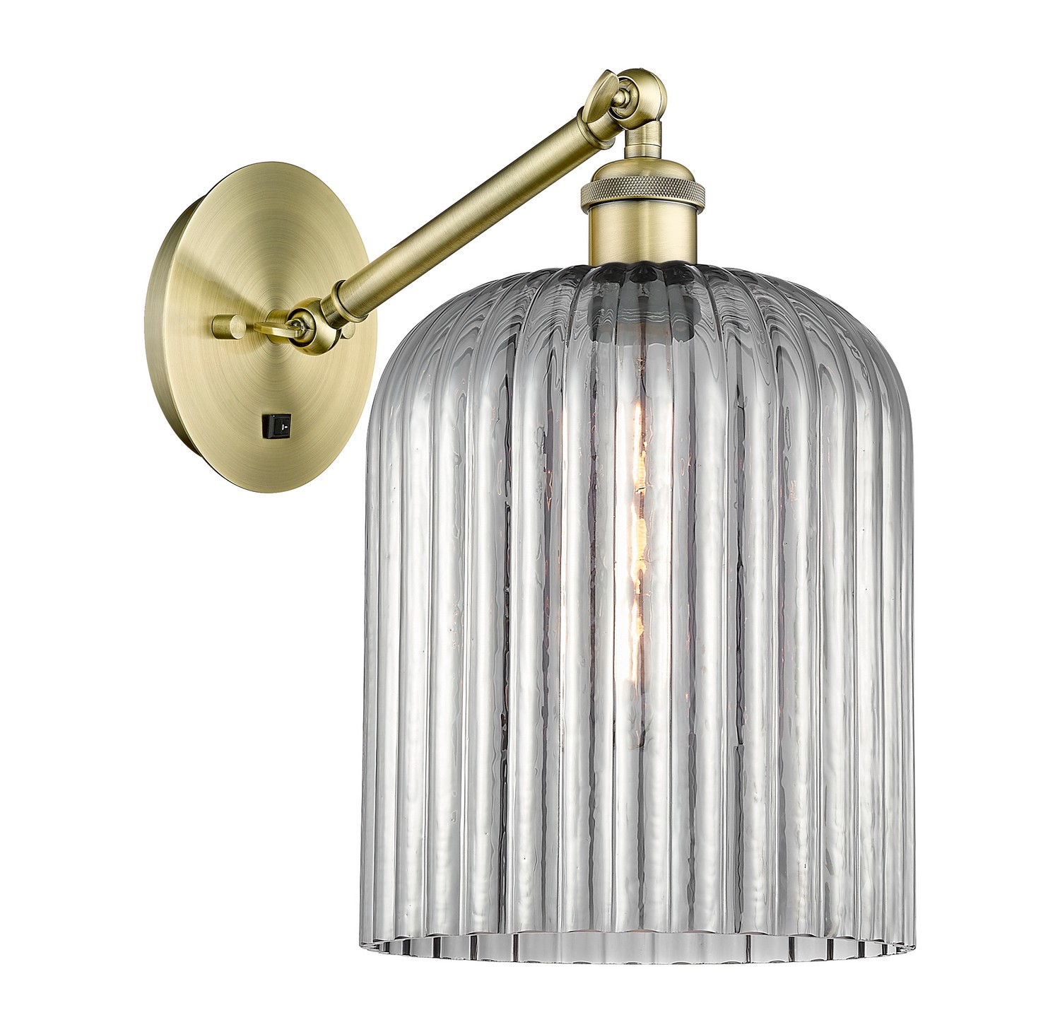 One Light Wall Sconce by Innovations - Ballston Collection, Antique Brass Finish - 317-1W-AB-G559-8SM