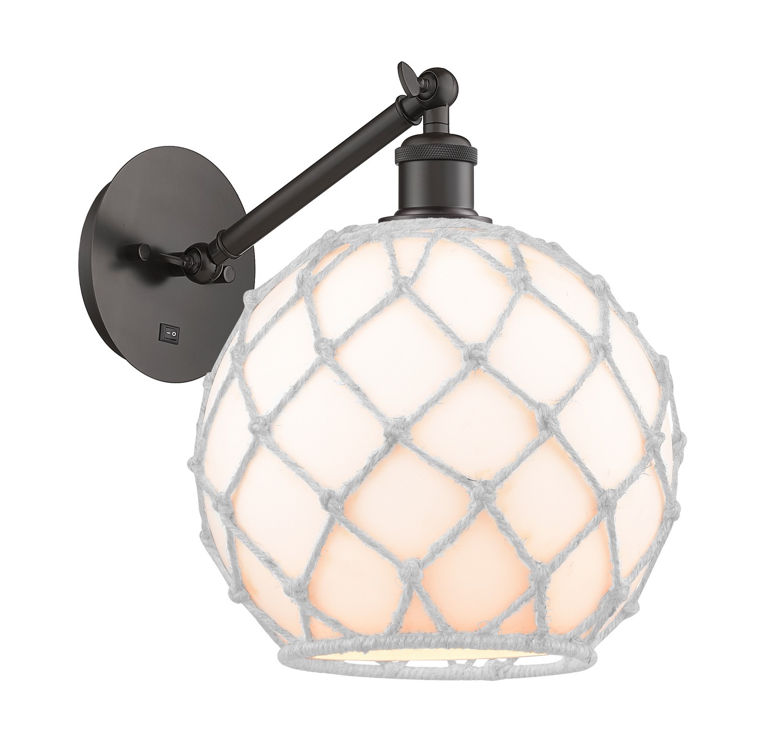 One Light Wall Sconce by Innovations - Ballston Collection, Oil Rubbed Bronze Finish - 317-1W-OB-G121-10RW