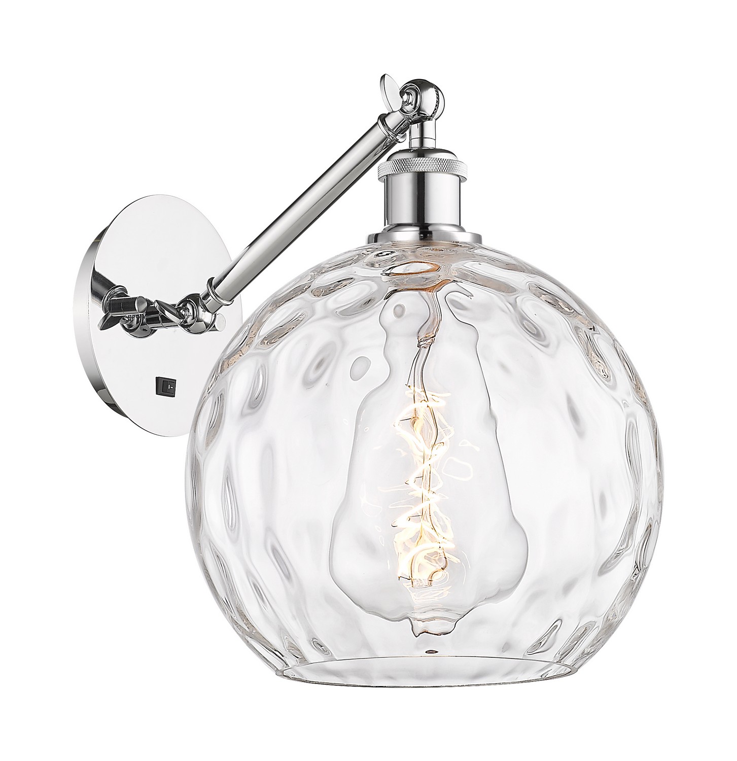 One Light Wall Sconce by Innovations - Ballston Collection, Polished Chrome Finish - 317-1W-PC-G1215-10