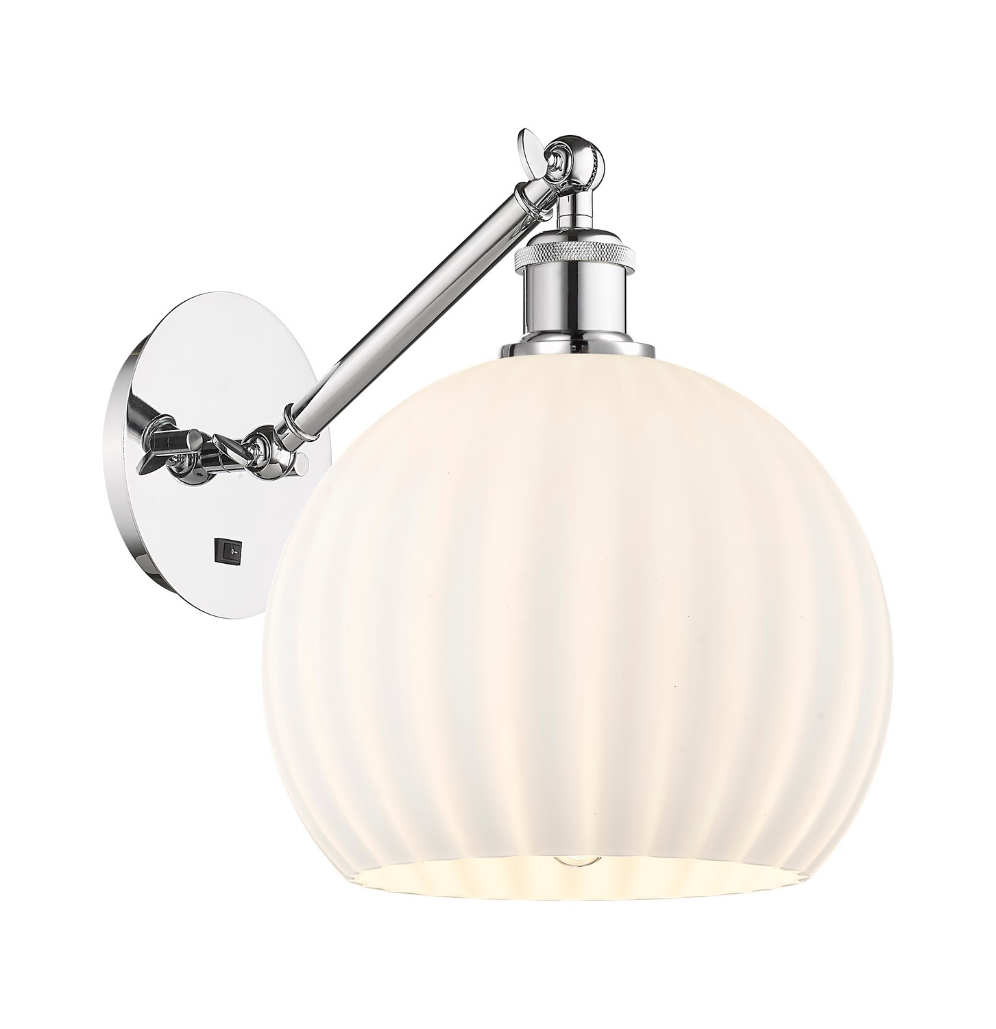 One Light Wall Sconce by Innovations - Ballston Collection, Polished Chrome Finish - 317-1W-PC-G1217-10WV