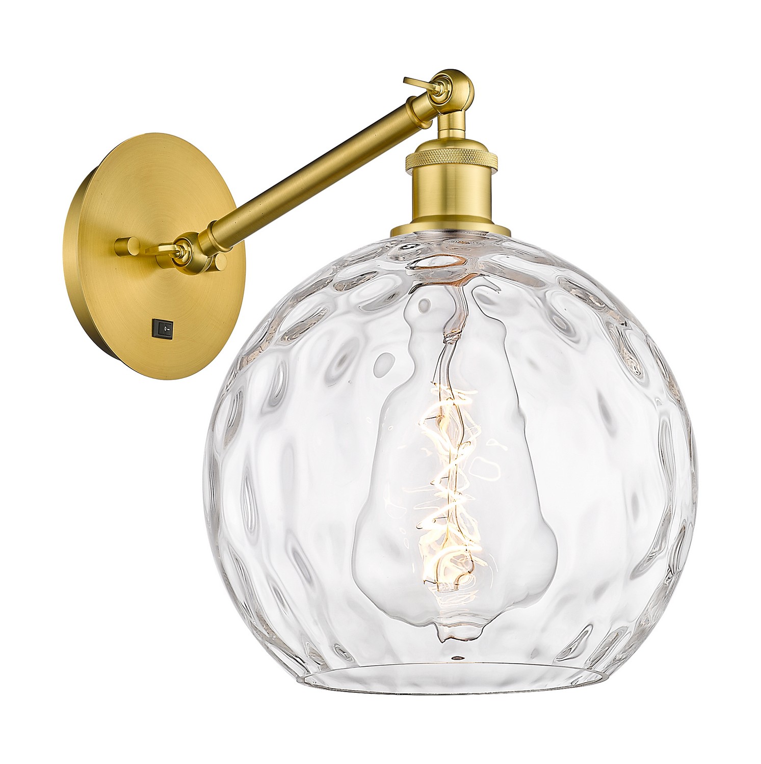 One Light Wall Sconce by Innovations - Ballston Collection, Satin Gold Finish - 317-1W-SG-G1215-10