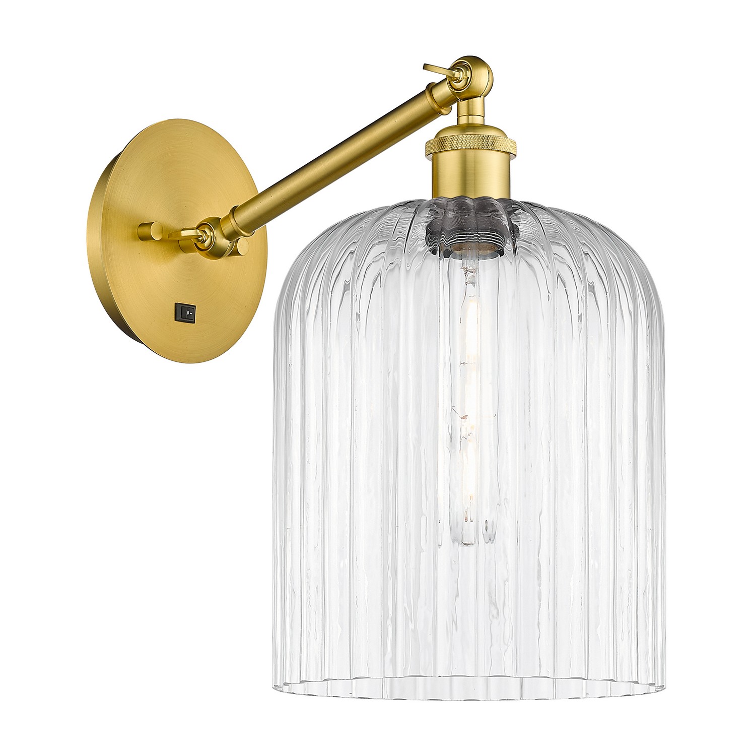 One Light Wall Sconce by Innovations - Ballston Collection, Satin Gold Finish - 317-1W-SG-G559-8CL