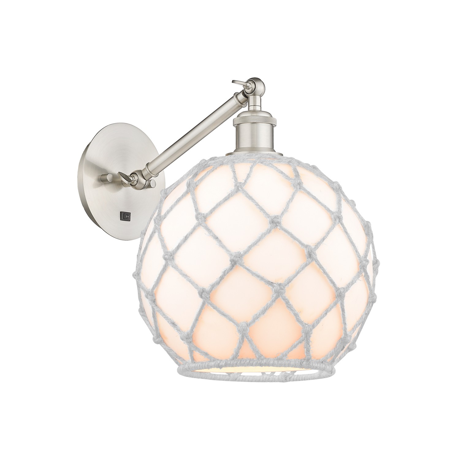One Light Wall Sconce by Innovations - Ballston Collection, Brushed Satin Nickel Finish - 317-1W-SN-G121-10RW