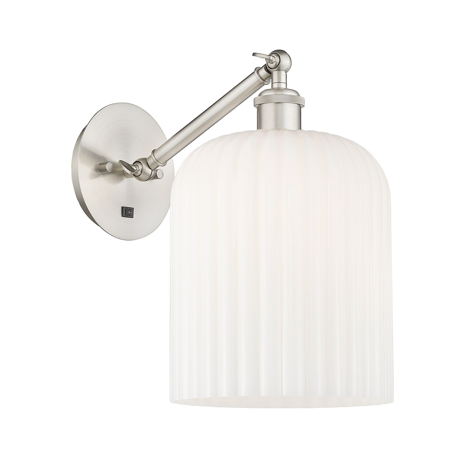 One Light Wall Sconce by Innovations - Ballston Collection, Brushed Satin Nickel Finish - 317-1W-SN-G559-8GWH