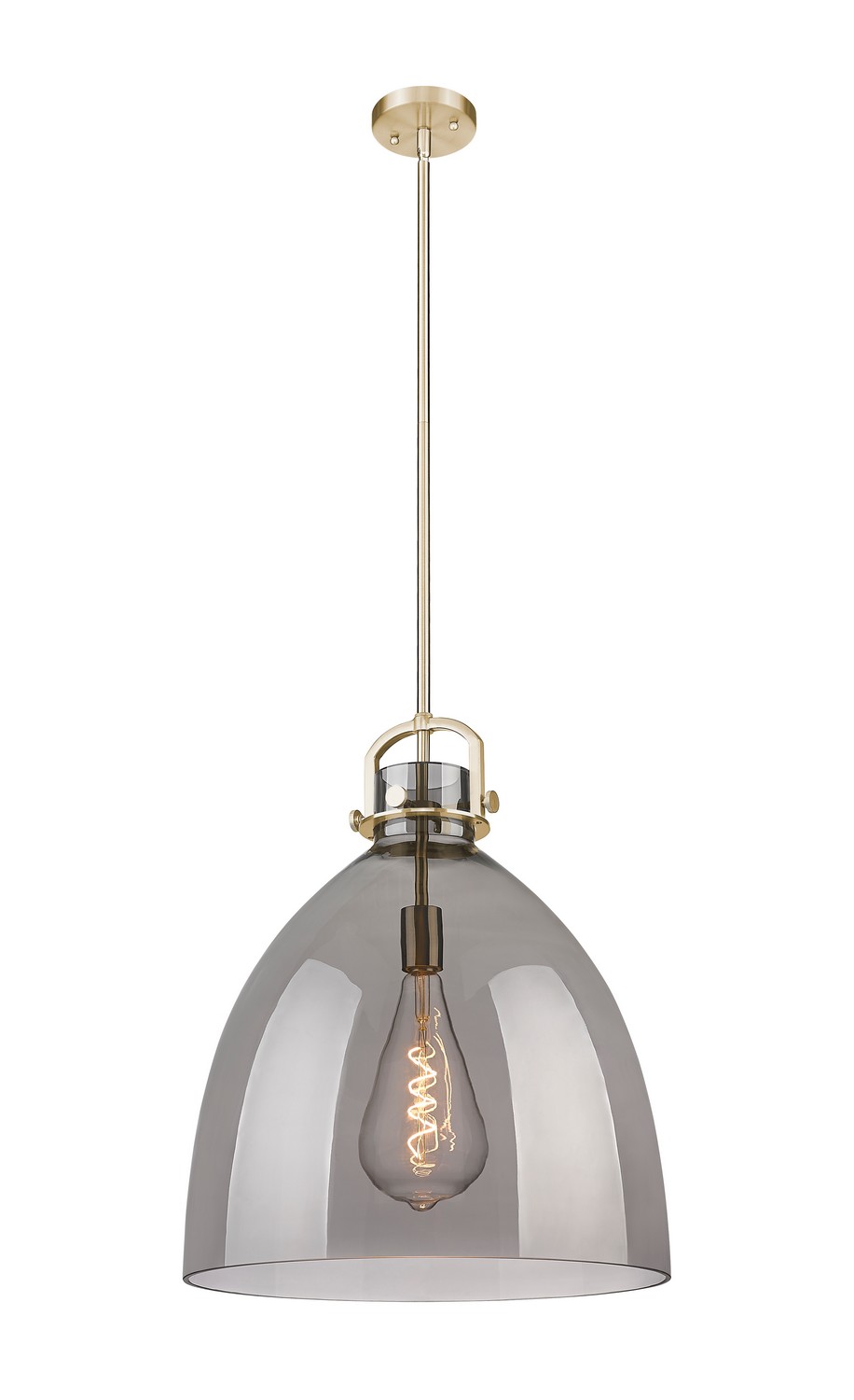 One Light Pendant by Innovations - Downtown Urban Collection, Champagne Bronze Finish - 410-1SL-CB-G412-18SM