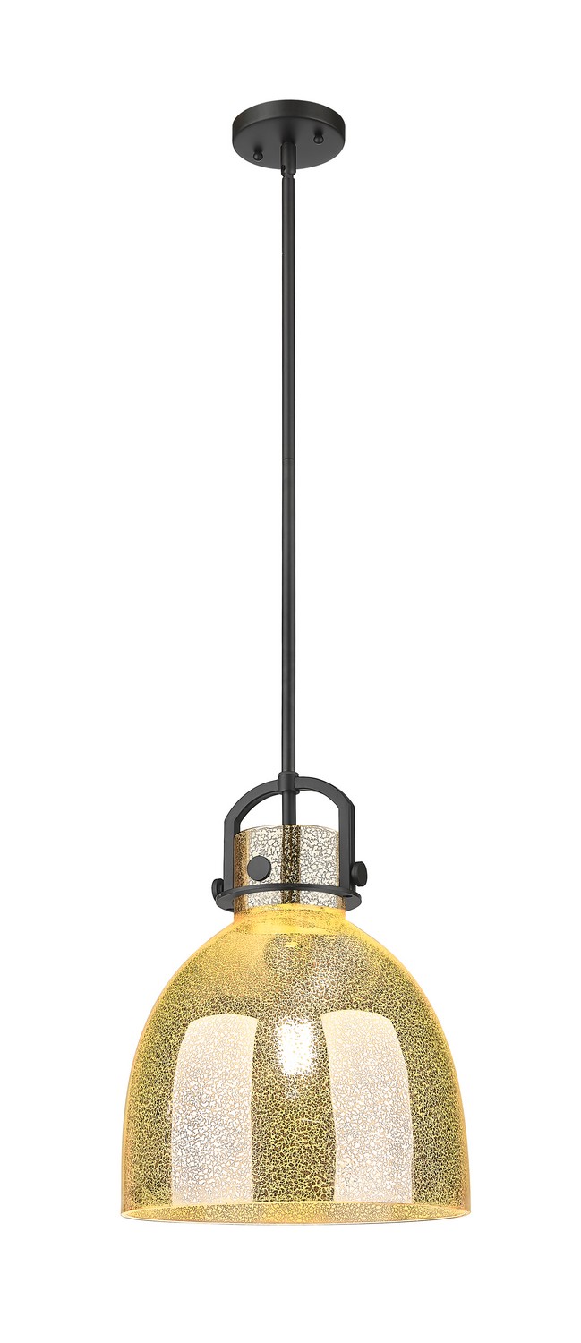 One Light Mini Pendant by Innovations - Downtown Urban Collection, Matte Black Finish - 410-1SM-BK-G412-12ME