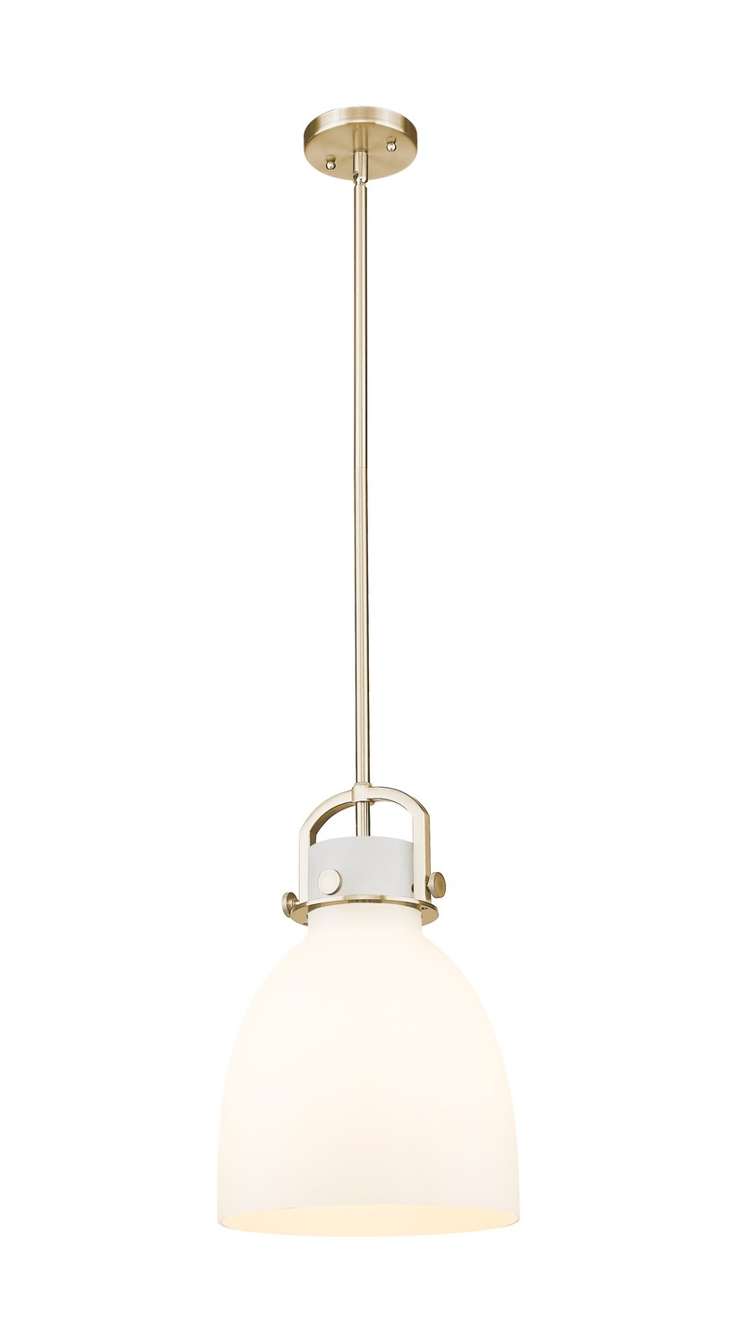 One Light Mini Pendant by Innovations - Downtown Urban Collection, Champagne Bronze Finish - 410-1SM-CB-G412-10WH