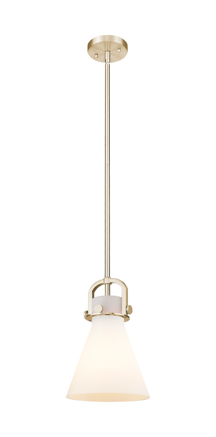 One Light Mini Pendant by Innovations - Downtown Urban Collection, Champagne Bronze Finish - 410-1SS-CB-G411-8WH