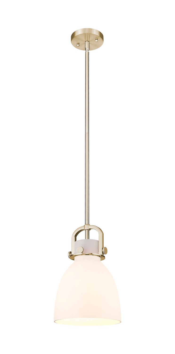 One Light Mini Pendant by Innovations - Downtown Urban Collection, Champagne Bronze Finish - 410-1SS-CB-G412-8WH