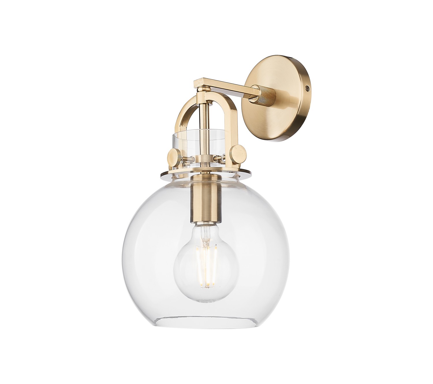 One Light Wall Sconce by Innovations - Downtown Urban Collection, Champagne Bronze Finish - 410-1W-CB-G410-8CL