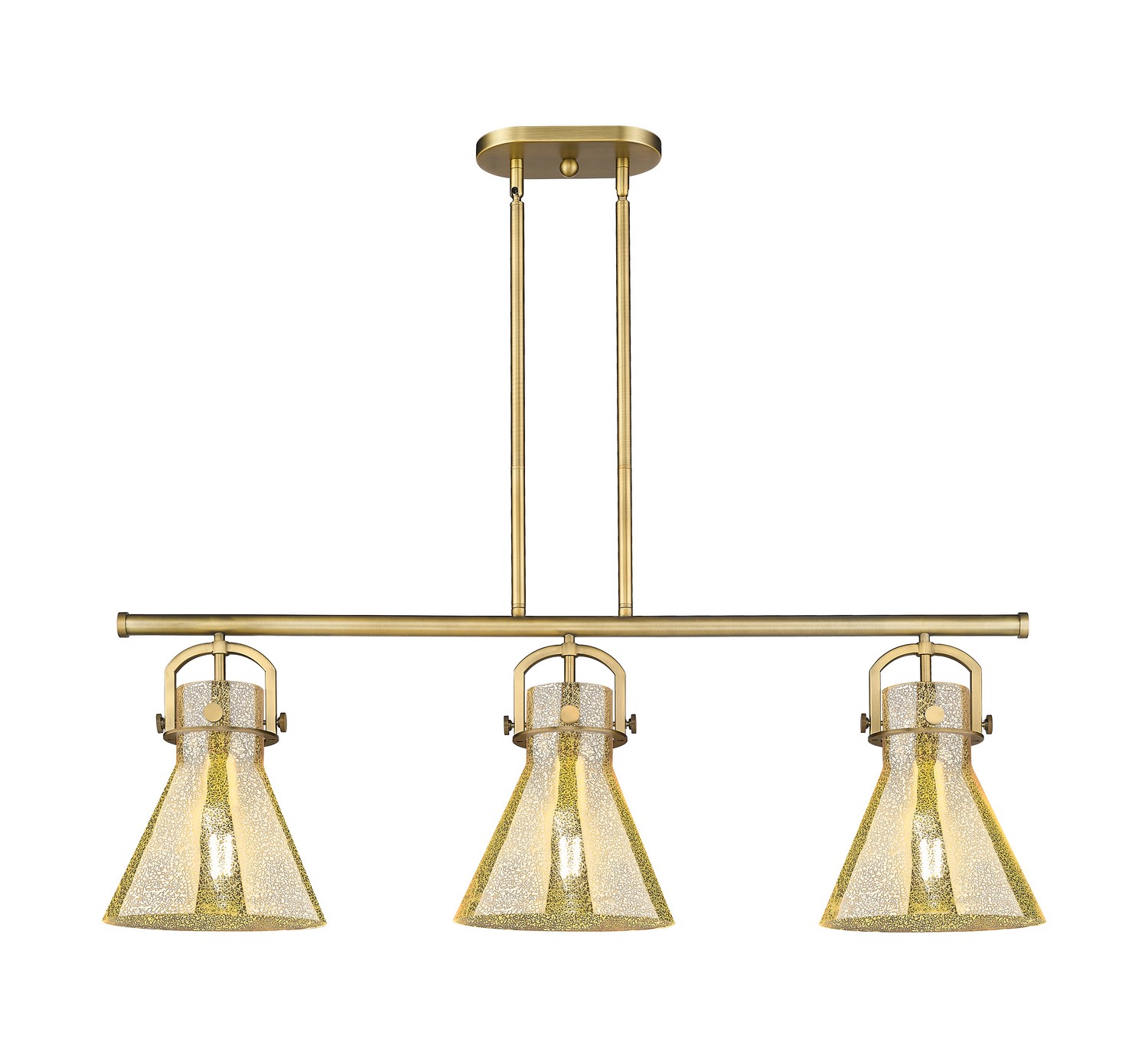 Three Light Island Pendant by Innovations - Downtown Urban Collection, Brushed Brass Finish - 410-3I-BB-G411-10ME