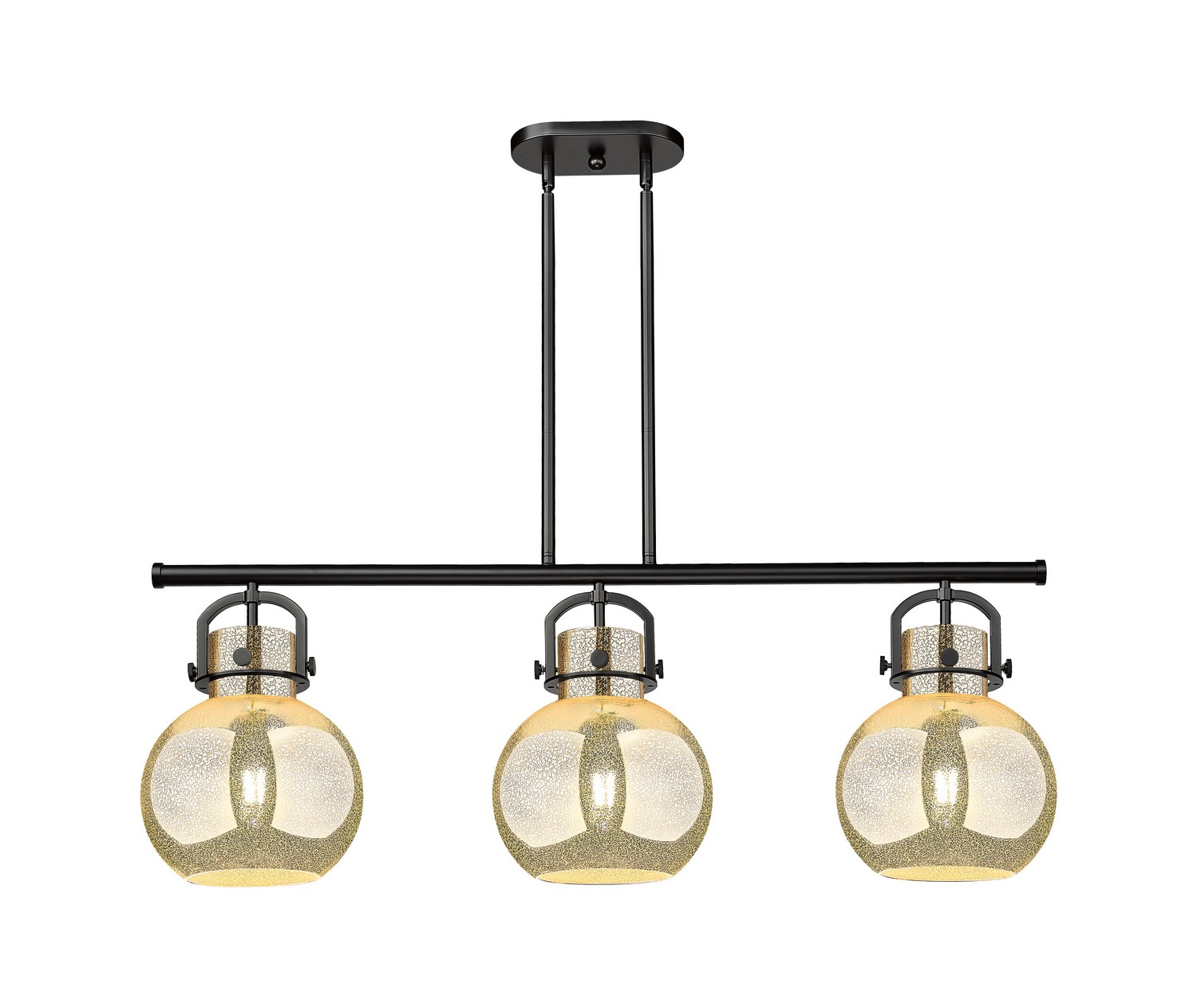 Three Light Island Pendant by Innovations - Downtown Urban Collection, Matte Black Finish - 410-3I-BK-G410-10ME