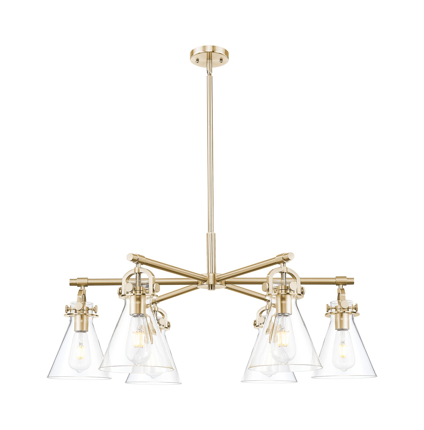 Six Light Chandelier by Innovations - Downtown Urban Collection, Champagne Bronze Finish - 410-6CR-CB-G411-7CL