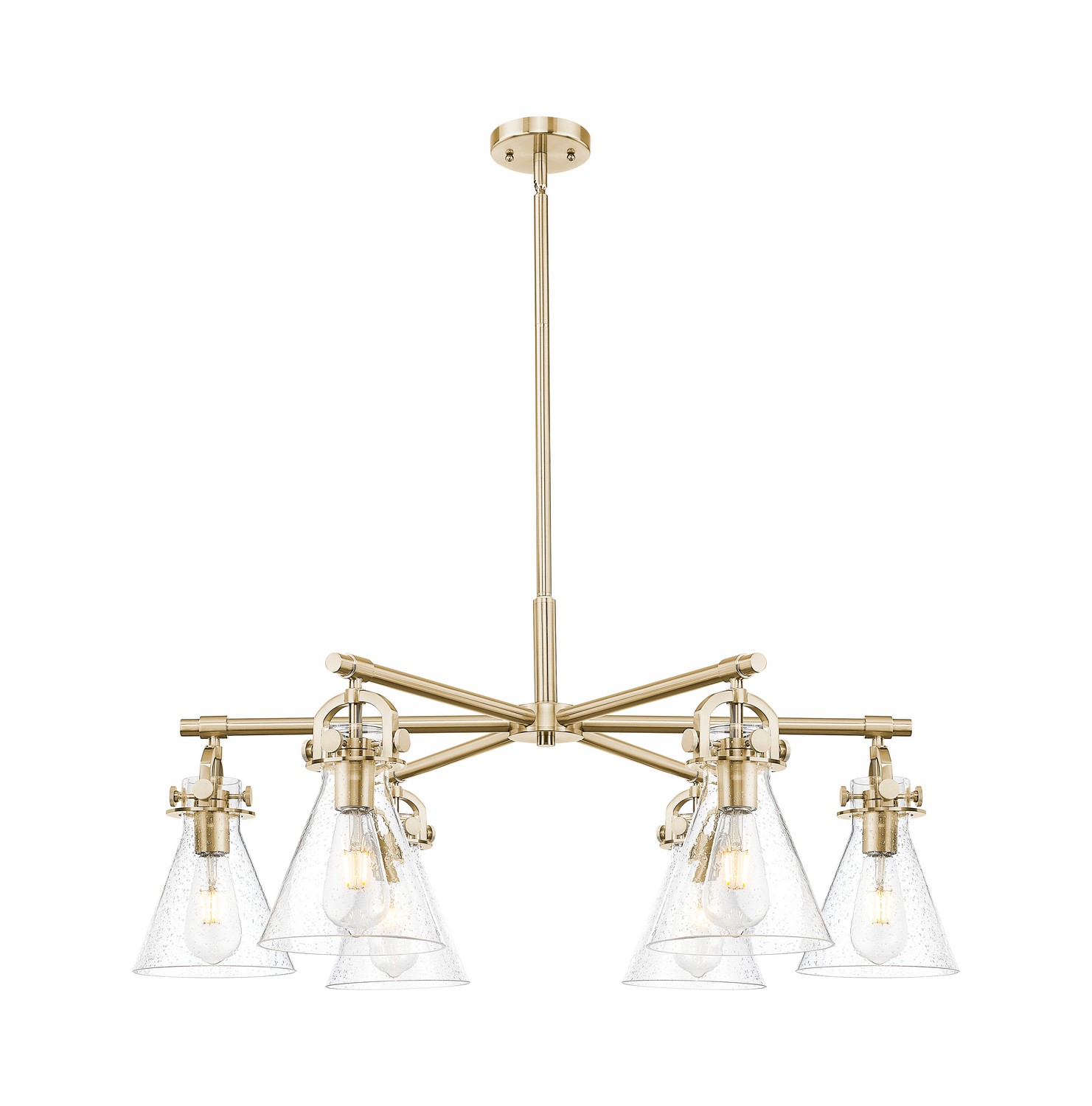 Six Light Chandelier by Innovations - Downtown Urban Collection, Champagne Bronze Finish - 410-6CR-CB-G411-7SDY