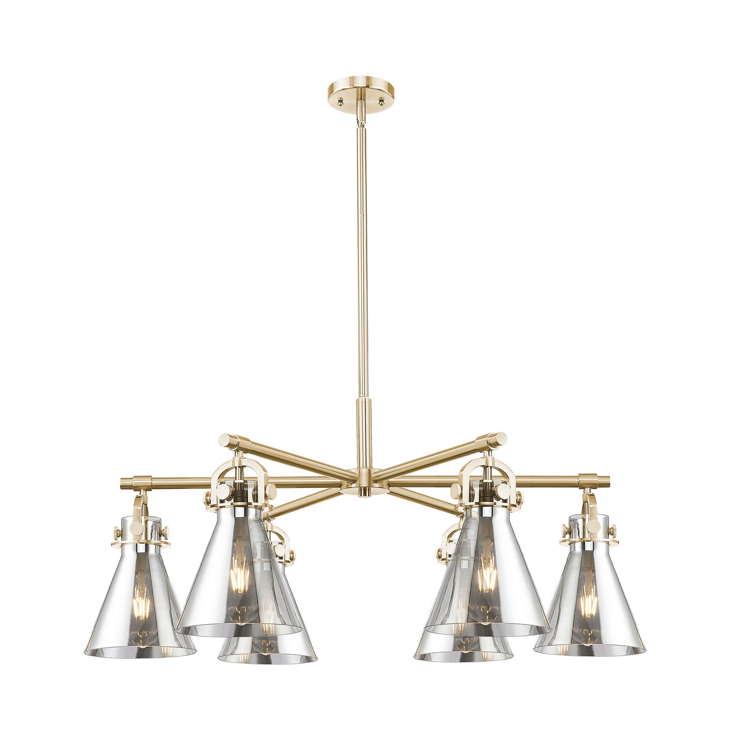 Six Light Chandelier by Innovations - Downtown Urban Collection, Champagne Bronze Finish - 410-6CR-CB-G411-7SM