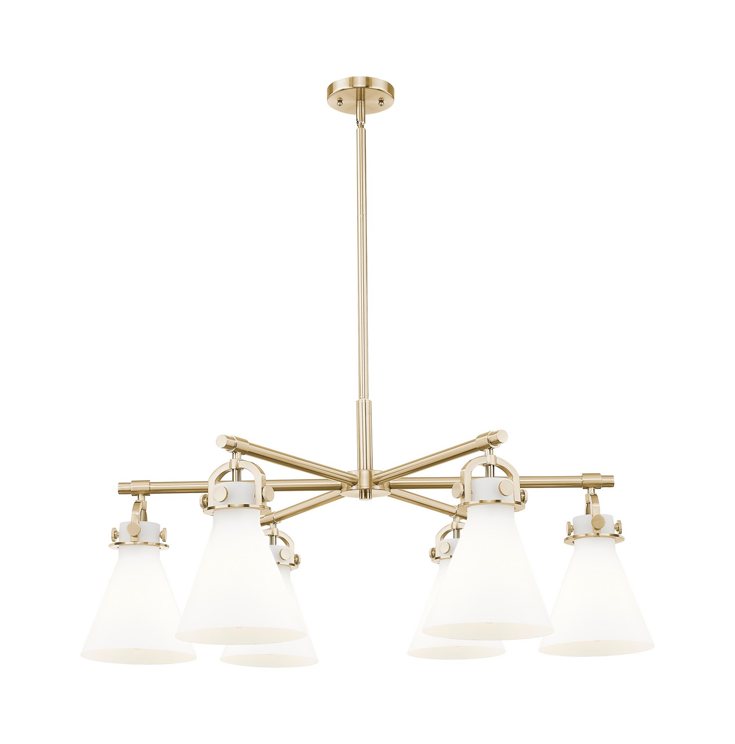 Six Light Chandelier by Innovations - Downtown Urban Collection, Champagne Bronze Finish - 410-6CR-CB-G411-7WH