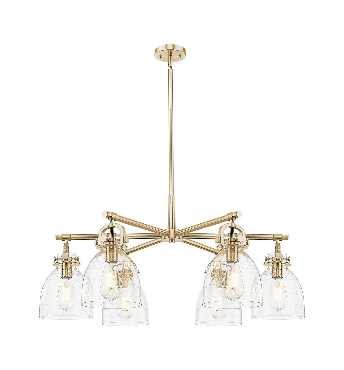 Six Light Chandelier by Innovations - Downtown Urban Collection, Champagne Bronze Finish - 410-6CR-CB-G412-7SDY