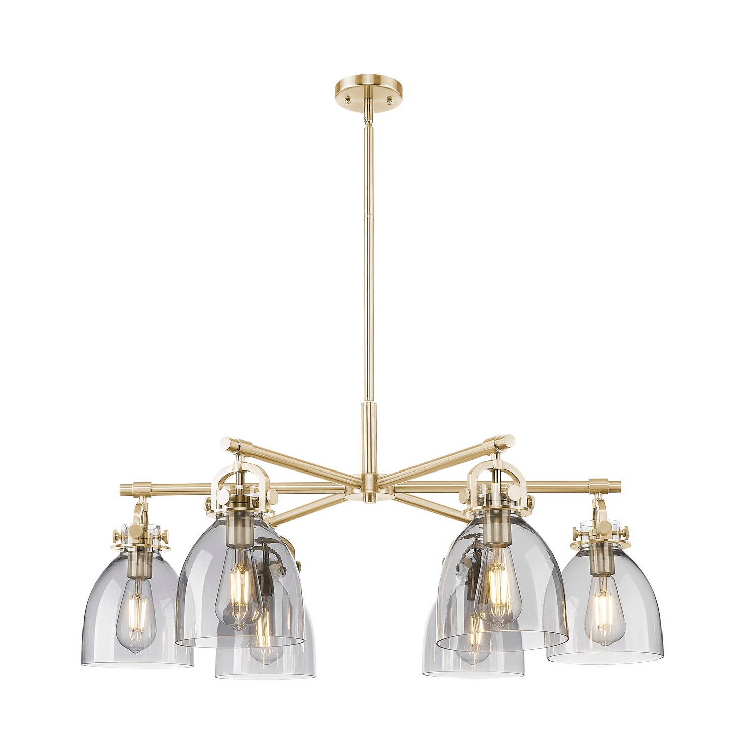 Six Light Chandelier by Innovations - Downtown Urban Collection, Champagne Bronze Finish - 410-6CR-CB-G412-7SM