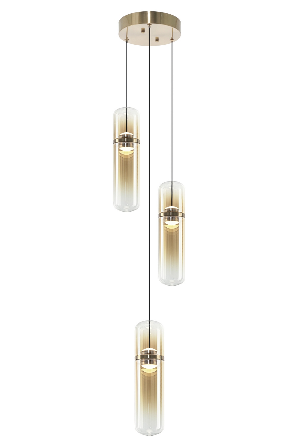 Matteo Lighting C32603CGAM Amulet LED 9.88 inch Champagne Gold Pendant Ceiling Light in Amber