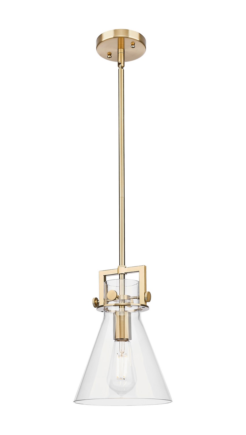 One Light Mini Pendant by Innovations - Downtown Urban Collection, Champagne Bronze Finish - 411-1SS-CB-G411-8CL