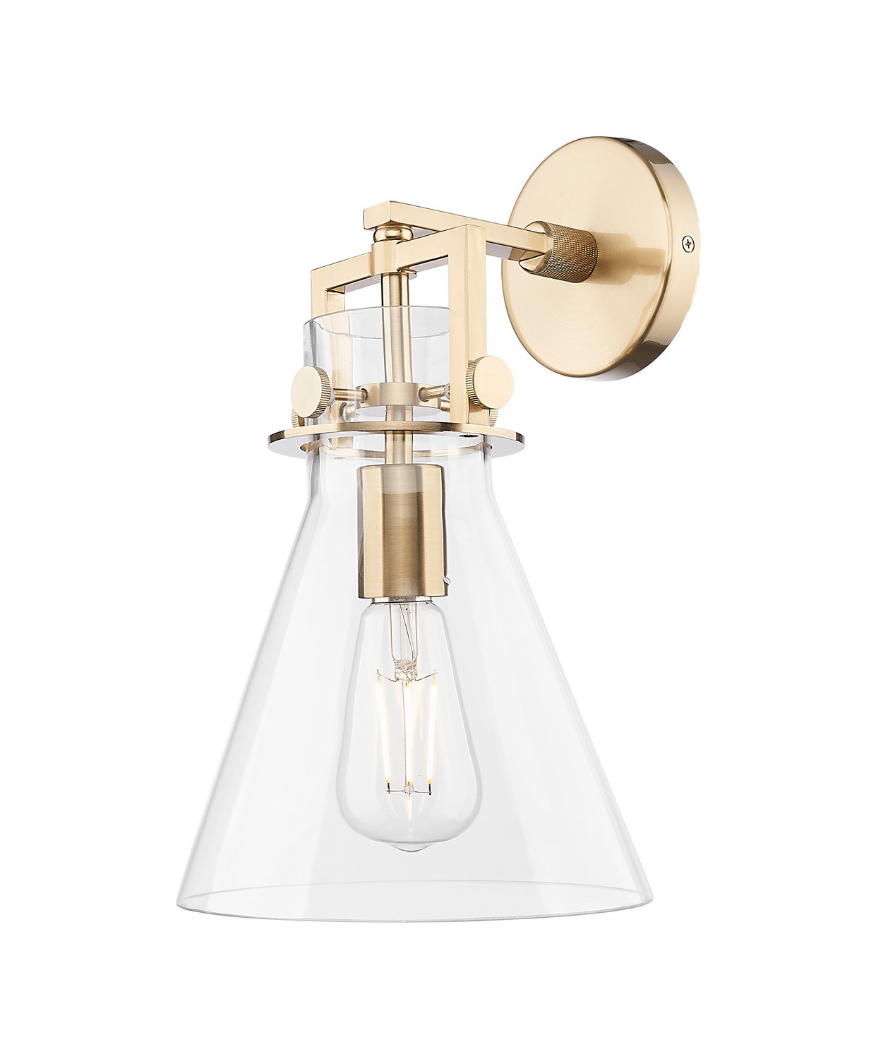One Light Wall Sconce by Innovations - Downtown Urban Collection, Champagne Bronze Finish - 411-1W-CB-G411-8CL