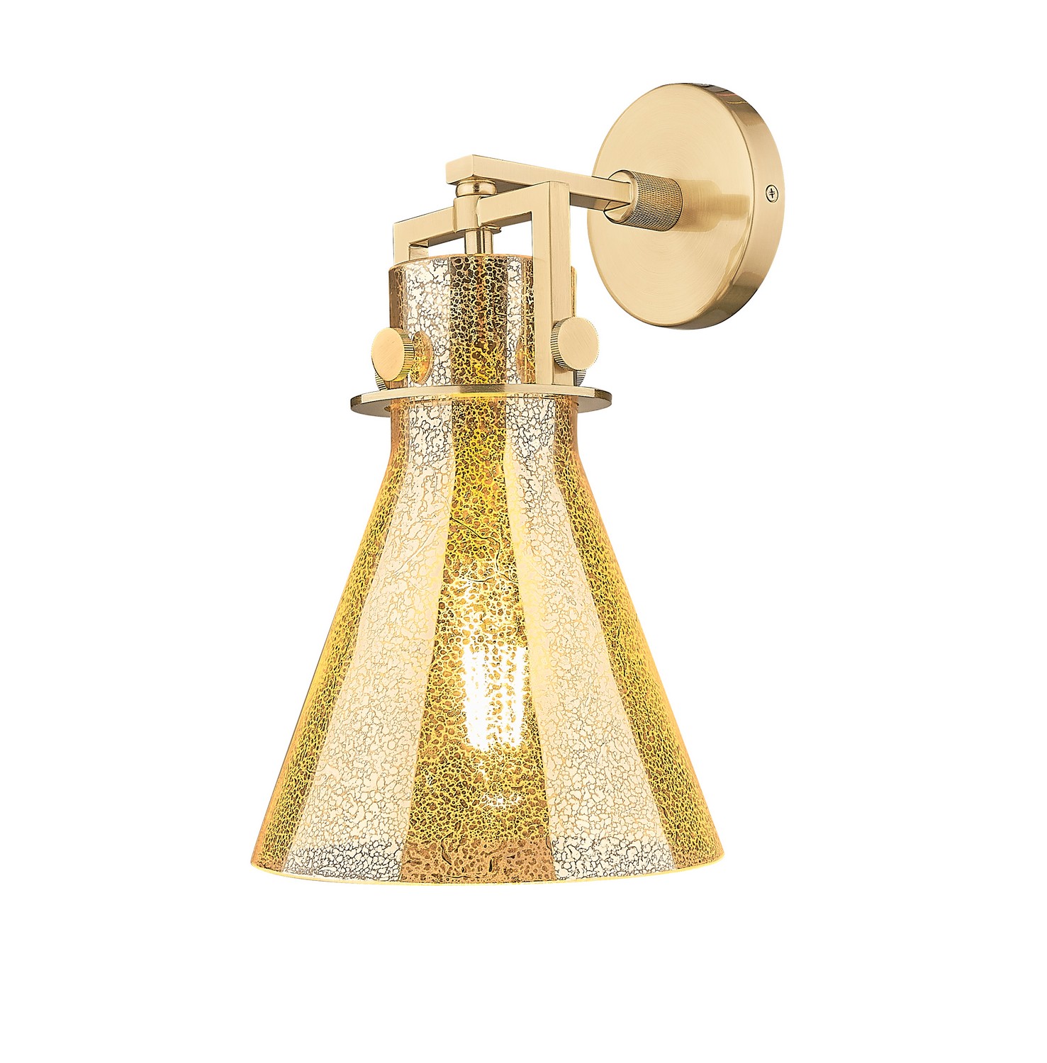 One Light Wall Sconce by Innovations - Downtown Urban Collection, Champagne Bronze Finish - 411-1W-CB-G411-8ME