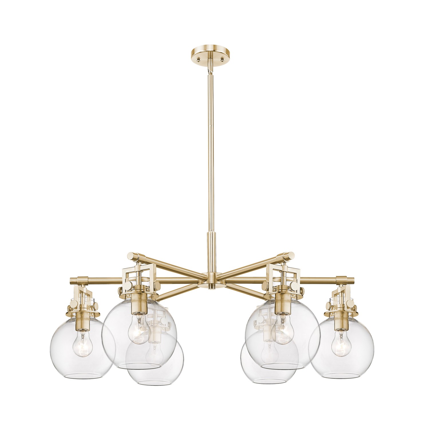 Six Light Chandelier by Innovations - Downtown Urban Collection, Champagne Bronze Finish - 411-6CR-CB-G410-7CL