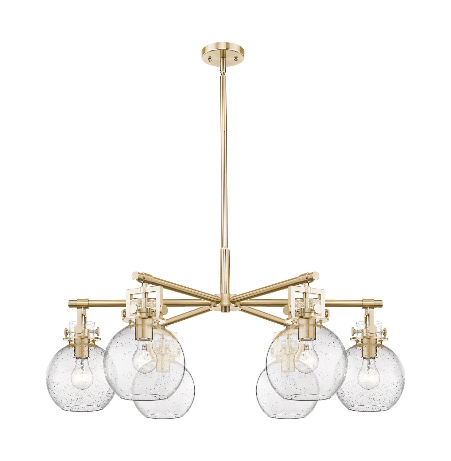 Six Light Chandelier by Innovations - Downtown Urban Collection, Champagne Bronze Finish - 411-6CR-CB-G410-7SDY