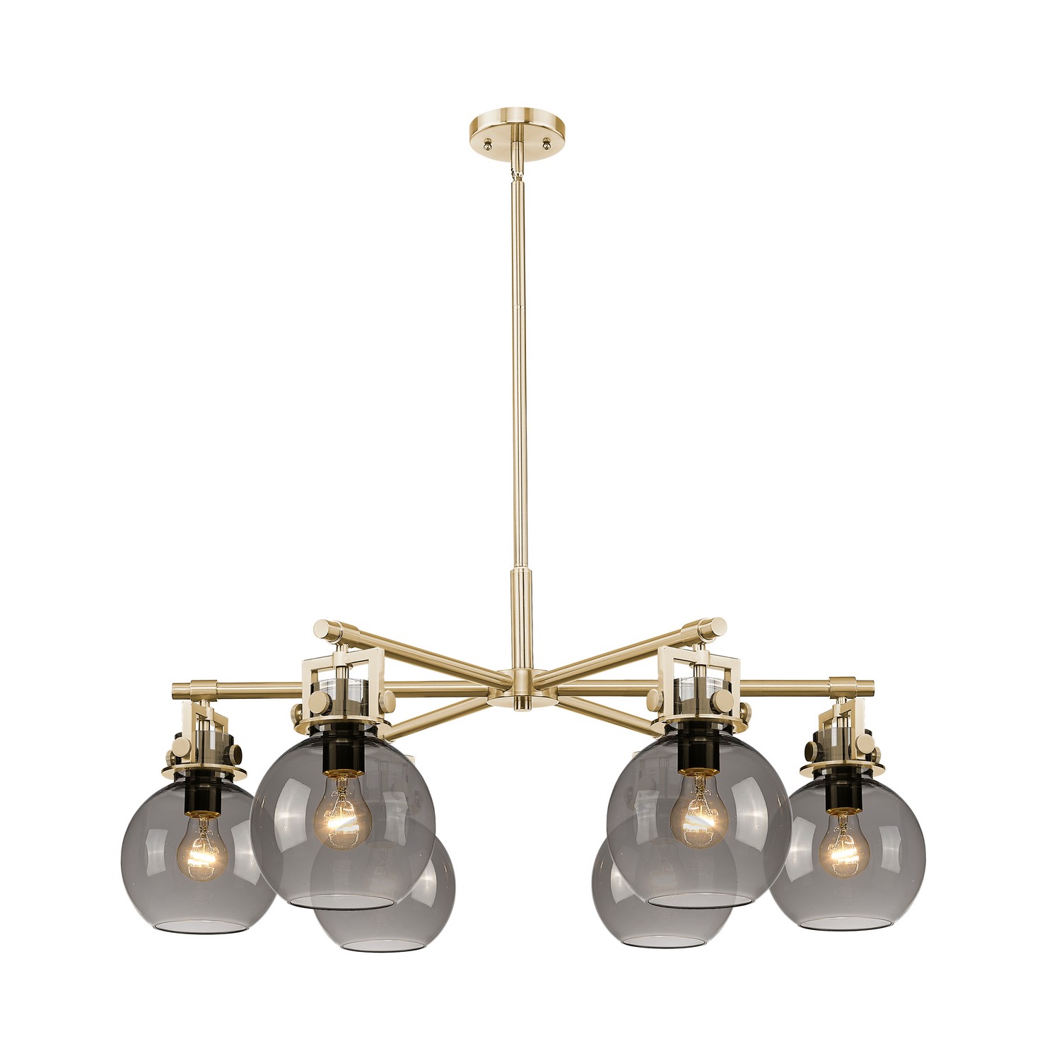 Six Light Chandelier by Innovations - Downtown Urban Collection, Champagne Bronze Finish - 411-6CR-CB-G410-7SM