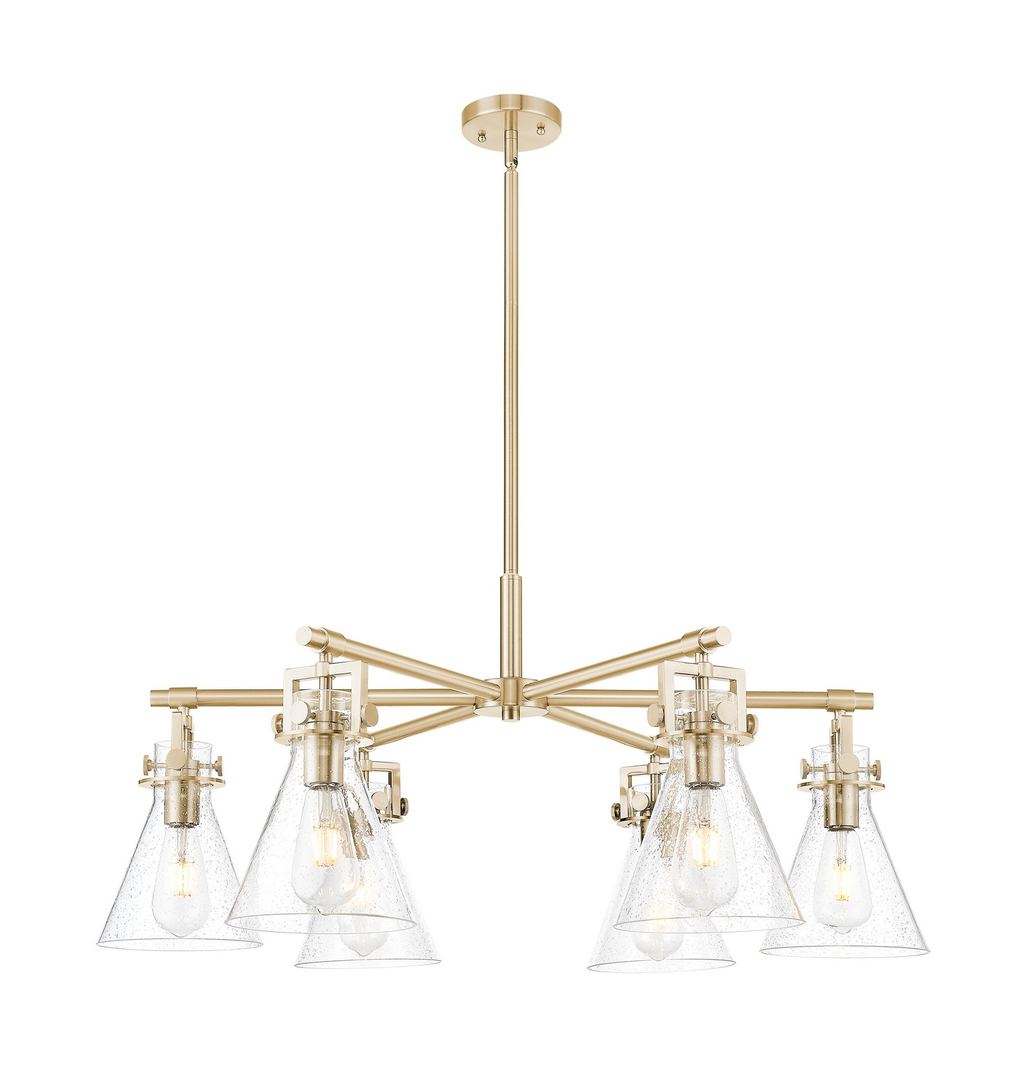 Six Light Chandelier by Innovations - Downtown Urban Collection, Champagne Bronze Finish - 411-6CR-CB-G411-7SDY