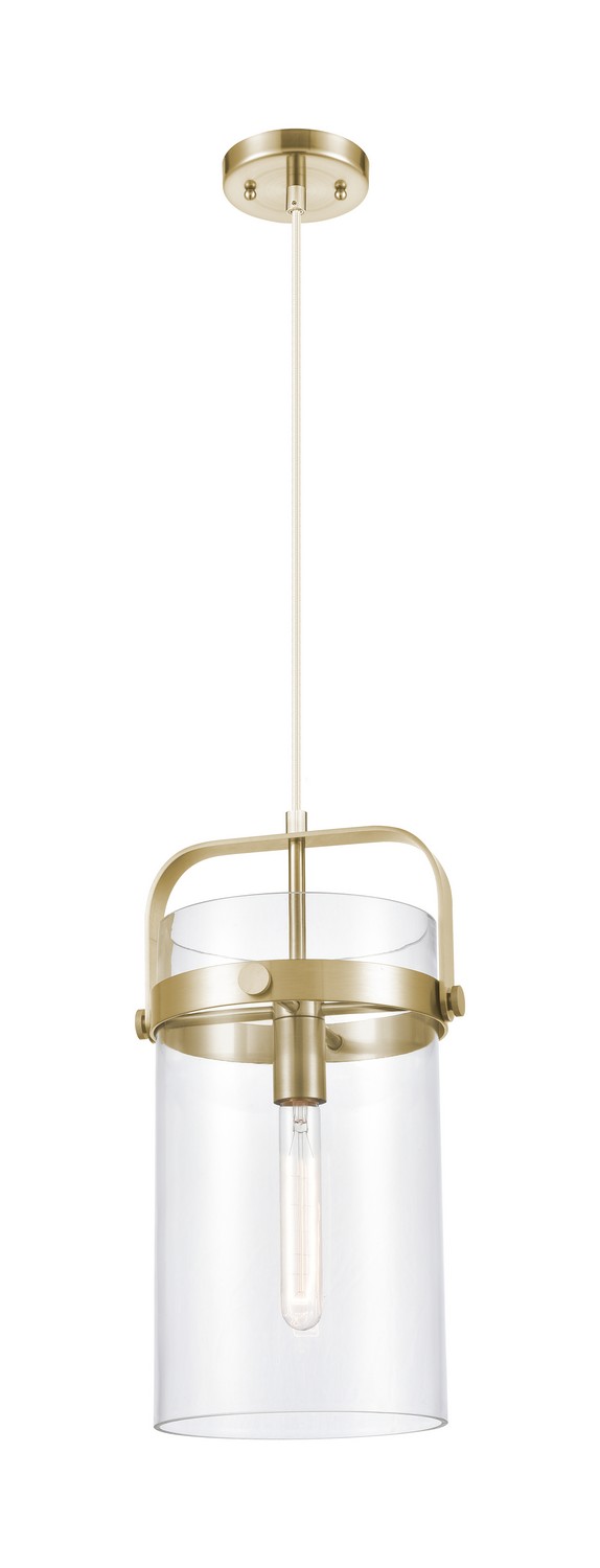 One Light Mini Pendant by Innovations - Downtown Urban Collection, Champagne Bronze Finish - 413-1PM-CB-G413-1S-8CL