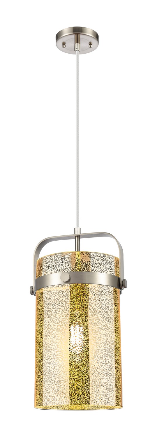 One Light Mini Pendant by Innovations - Downtown Urban Collection, Satin Nickel Finish - 413-1PM-SN-G413-1S-8ME