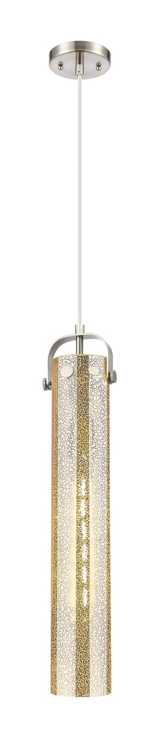 One Light Pendant by Innovations - Downtown Urban Collection, Satin Nickel Finish - 413-1PS-SN-G413-1S-4ME