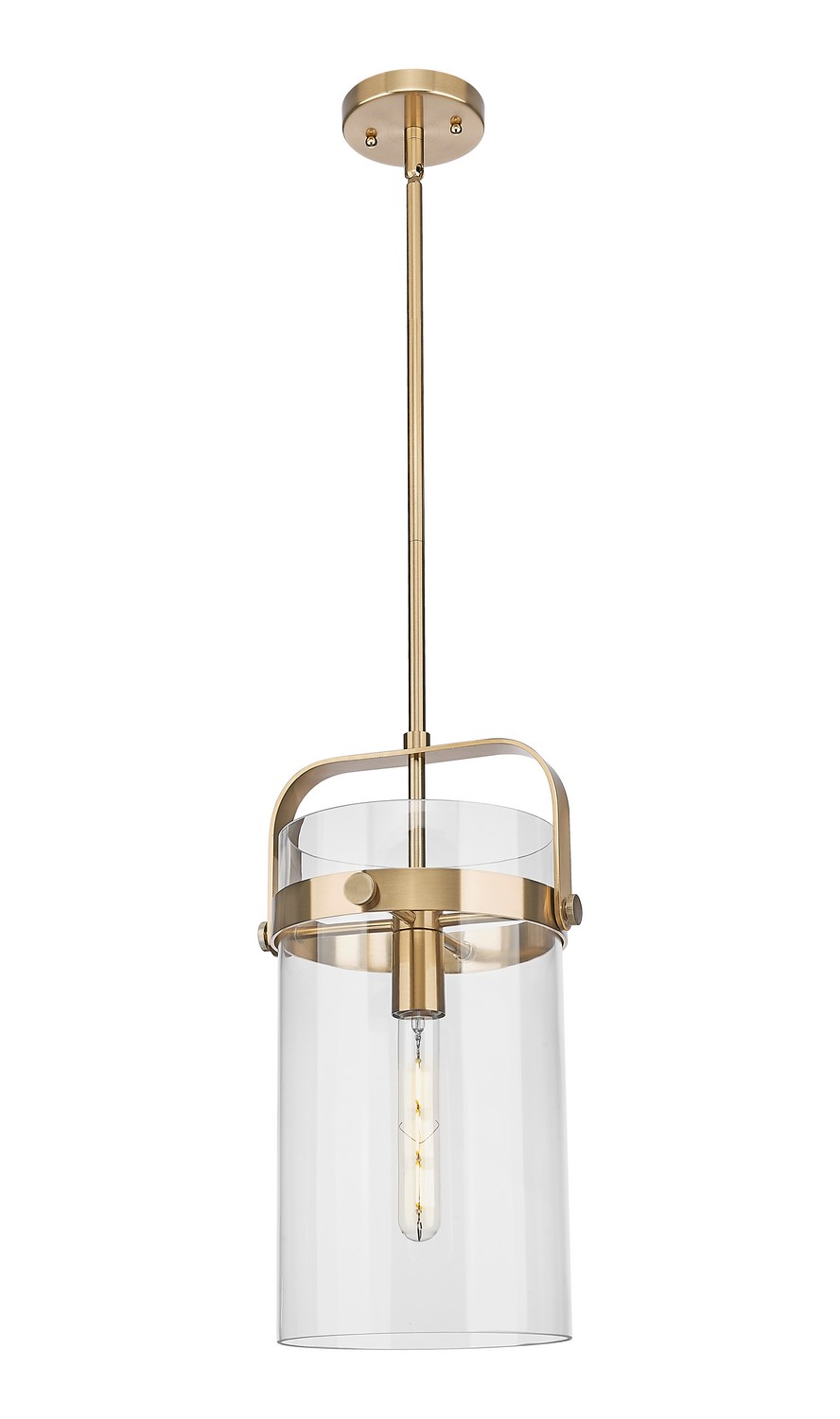 One Light Mini Pendant by Innovations - Downtown Urban Collection, Champagne Bronze Finish - 413-1SM-CB-G413-1S-8CL