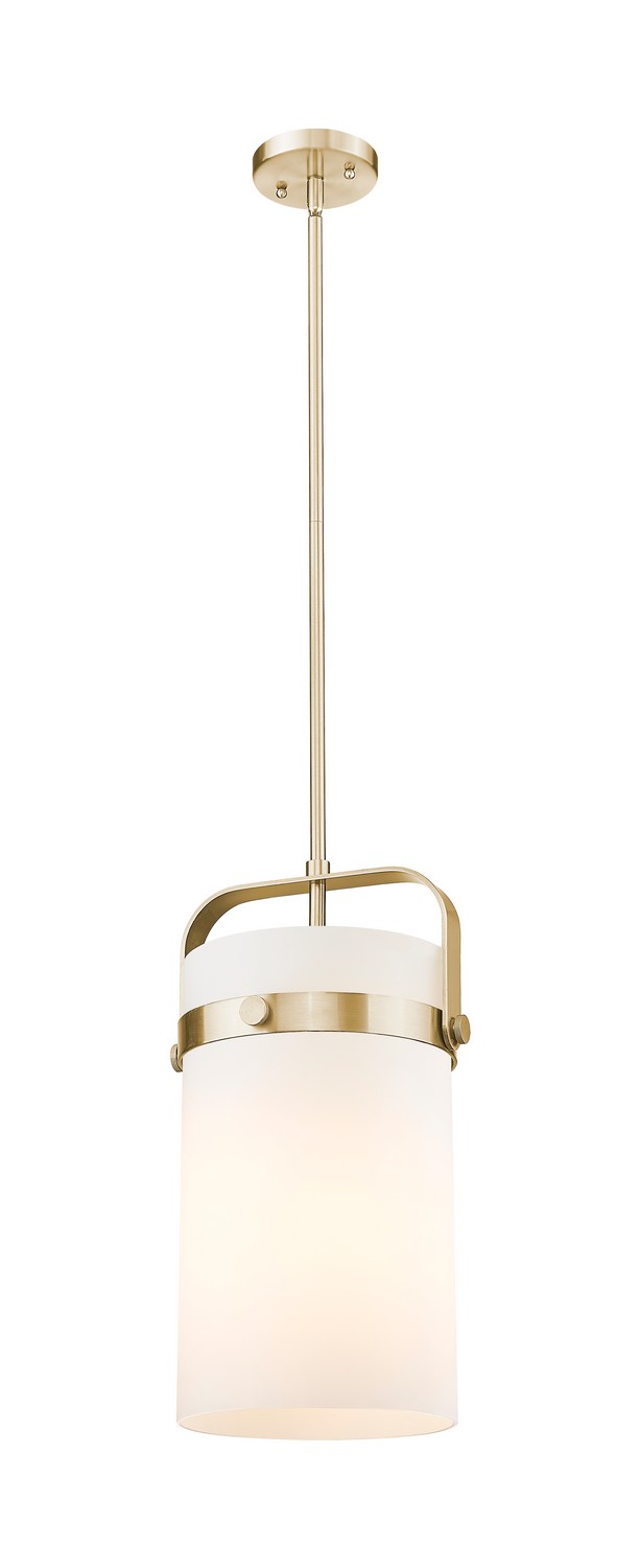 One Light Mini Pendant by Innovations - Downtown Urban Collection, Champagne Bronze Finish - 413-1SM-CB-G413-1S-8WH