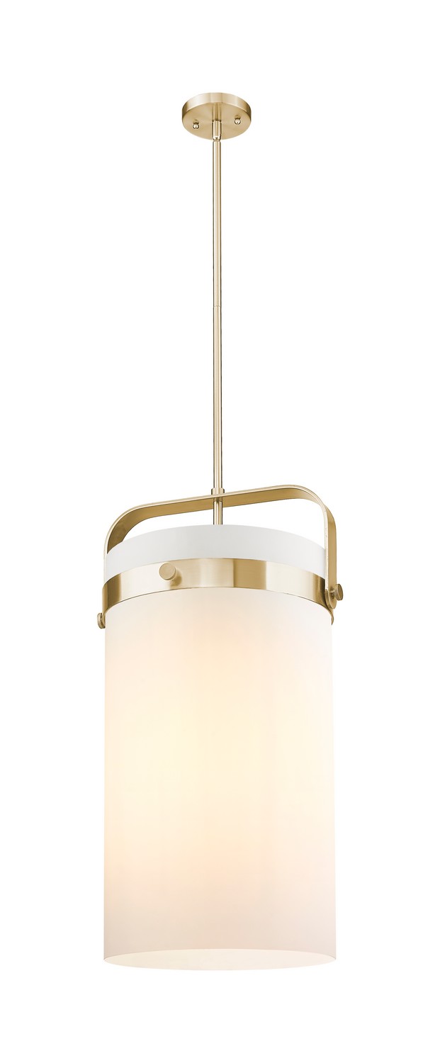 Four Light Pendant by Innovations - Downtown Urban Collection, Champagne Bronze Finish - 413-4SL-CB-G413-4S-12WH