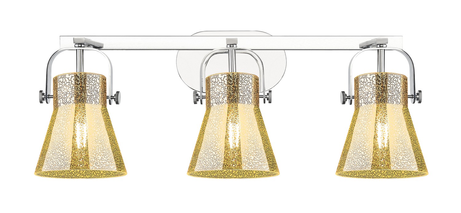 Three Light Bath Vanity by Innovations - Downtown Urban Collection, Polished Chrome Finish - 423-3W-PC-G411-6ME